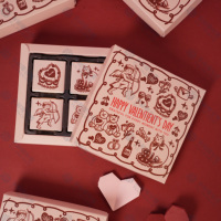 Boîte cadeau de luxe personnalisée pour la Saint-Valentin avec logo, emballage en papier romantique, vente en gros