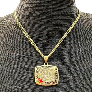 Washington <span class=keywords><strong>Redskins</strong></span> Championnat Collier Pendentif NFL Hip Hop Collier Fabricants En Gros - Product Image 1