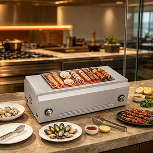 Parrilla de Gas Multifuncional de Acero Inoxidable para Encimera, Mesa de Barbacoa Comercial con Control de Temperatura por Zonas - Product Image 5