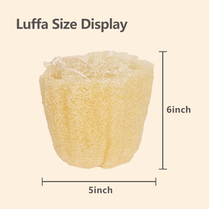 Lot de 3 éponges loofah naturelles bio, écologiques, pour la douche, exfoliantes, pour adultes, nettoyage en profondeur du corps et soin de la peau en spa ou bain - Product Image 3