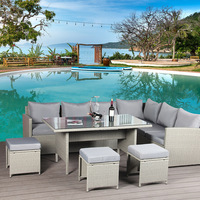 Großhandel günstigen Preis Rattan Gartenmöbel Korbs ofa mit Tisch