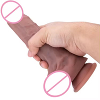 Dildo de Silicona de Gran Tamaño, Unisex, Resistente al Agua, Ecológico, Material Seguro, Dureza Moderada, en Oferta