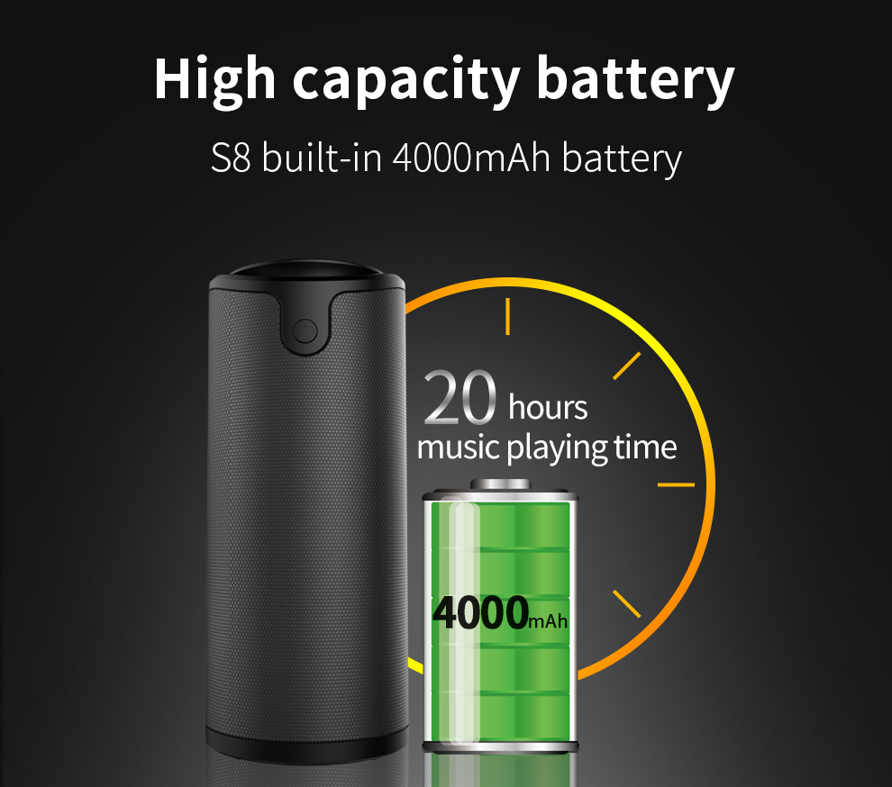 Top Selling Mini PC Desktop Speaker Zealot S8 Wireless Outdoor Waterproof Small Power Bank BT Aux Touch Screen-Popular Outdoor · image 3