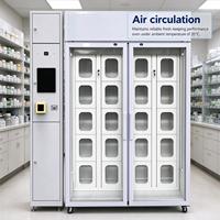 Armoire de circulation d'air, casier réfrigéré intelligent, API/SDK logiciel personnalisé, 10 boîtes, machine de refroidissement à récupération autonome 24h/24, 2-8 ℃