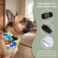 Verstelbare hondenbandana-halsband met D-ring, diverse schattige printpatronen, zachte driehoekige hondensjaal voor honden in de maten P, S, M, L, dagelijkse outfit