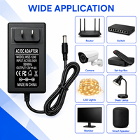 Adaptateurs secteur muraux 12V 4A 48W personnalisables avec options de prises US, EU, UK, AU pour routeurs et commutateurs sans fil – Vente directe usine
