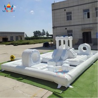 Promotion : Combo Château Gonflable Extérieur avec Toboggan Aquatique en PVC 0,55 mm – Portable pour Usage Commercial Intérieur/Extérieur et Location