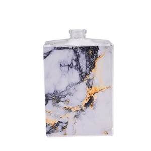 Custom Uv Afdrukken Op Parfum Fles Vierkante Heldere Glazen Fles Voor Luxe Parfum Met Uv Afdrukken Logo En Patroon Ontwerp - Product Image 2