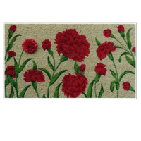 Keset Ramah Lingkungan Berbahan Sabut Kelapa, Motif Jacquard, Dapat Dibalik, Pola Puzzle SANTA MAGIC KEY HOME CHIMNEY, Untuk Hotel, Tahan Lalu Lintas Berat