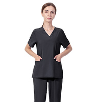 Offre Spéciale V-cou jogger pantalon Uniforme Femmes Uniformes Médicaux Hospitaliers Gommages Soins Infirmiers Uniforme Gommage Définit Hauts À Manches Courtes