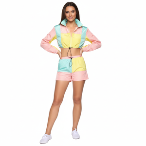 Conjunto de Shorts para Mujer, Conjunto de Dos Piezas de Verano, Ropa Deportiva con Bloques de Color, Chaqueta Cortavientos y Shorts, MARCA HAIDIII SPORTS 2026 - Product Image 1