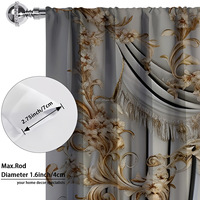 Prêt-à-porter européen 3D imprimé Design Floral tissu décoratif rideaux de fenêtre de luxe pour chambre salon hôtel maison maison
