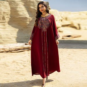 Ab461 Nouvelle <span class=keywords><strong>Djellaba</strong></span> Abaya de Dubaï, Robe <span class=keywords><strong>Arabe</strong></span> Brodée - Product Image 3