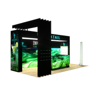 Aluminium Expo Fair Display Custom Backlit LED Logo Showcase Shelf Stand Exhibition Stand Trade Show