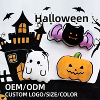 Jouet en peluche couineur pour chien Halloween, design fantôme, citrouille, chauve-souris, doux et interactif, pour petits et moyens chiens et chats, vente en gros, OEM ODM