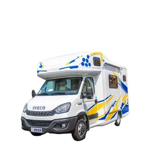 Ein reisefahrzeug geeignet für reisen mit der familie, IVECO großer raum-seiten-ausbau wohnmobil gelände wohnmobil reiseanhänger