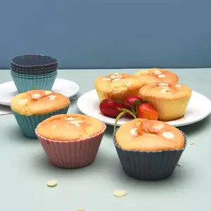 High Quality Thicken Food Grade Muffin Cup Cake FDA LFGB Environmental Toxic Free Family Baking Liners