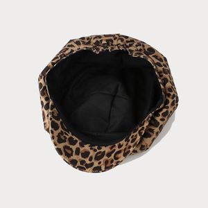 หมวกเบเร่ต์ลายสัตว์แฟชั่นฤดูใบไม้ผลิ 2025 หมวกเบเร่ต์ลายเสือดาวปรับขนาดได้สำหรับผู้หญิง - Product Image 5