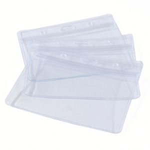 Porte-cartes souple en PVC imperméable Holywish X418, transparent, 3x4, pour badge d'identification - Product Image 1