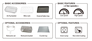 Electrodomésticos Horno de cocina 20L Gran capacidad Digital <span class=keywords><strong>Tostadora</strong></span> Freidora de aire eléctrica Horno - Product Image 4