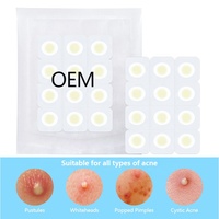 Parches para Granos con Logotipo Personalizado, 12 Unidades, Adhesivos Hidrocoloides para Acné, Cubre Imperfecciones, Invisibles, Resistentes al Agua, Veganos, Marca Privada, Cuidado de la Piel