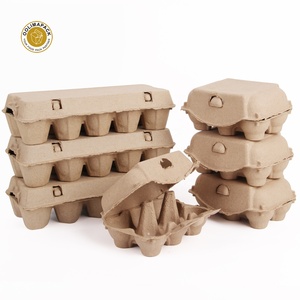 Bán Buôn Tùy Chỉnh In Chất Lượng Cao Bio-phân Hủy Giấy Tái Chế Bột Giấy Bao Bì 8/12 Gói Trứng Khay Chủ Hộp - Product Image 1