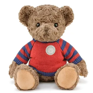 नया आगमन आलीशान टेडी बियर स्वेटर के साथ कस्टम भरवां पहने हुए कपड़े भालू खिलौने बच्चों के मनोरंजन के लिए