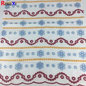 RXF0959 High Quality Multifunctional Chikan Cotton Fabric Jacquard Cotton Fabric 60s 220gsm Cotton Fabric