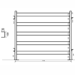 Panneau de clôture pour bétail galvanisé à chaud sur mesure 1,8*2,9m, argenté, antirouille, détachable, pour enclos à bétail - Product Image 1