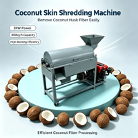 Machine à broyer les coques de noix de coco, machine à couper les noix de coco automatique, machine à déchiqueter les noix de coco, vente chaude
