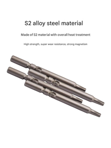 Công nghiệp tự làm lớp Torx giả mạo bằng chứng tuốc nơ vít bit 5mm Vòng Shank T8 T10 T15 T20 100mm thép xử lý - Product Image 3