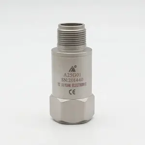 A25G01 IEPE Sensor Getaran, Akselerometer Piezoelektrik Sensitivitas Tinggi dengan Preamplifier IEPE Bawaan