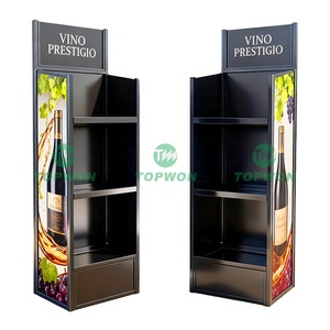 Custom Retail Store Metal <strong>Display</strong> Stand Metal Supermarket Shelves <strong>Beer</strong> Beverage Whisky Vodka Cocktails Wine Metal <strong>Display</strong> <strong>Rack</strong> - Product Image 3