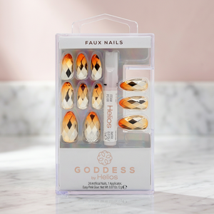 HGOD0039 Juego de Uñas Artificiales Goddess, Uñas Postizas Hechas a Mano de Alta Calidad, Puntas Cuadradas Largas, Forma Moderna para Mujer - Product Image 2