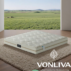 Vonliva <span class=keywords><strong>Materasso</strong></span> Best Seller per Letto Singolo, Matrimoniale e King Size, in Memory Foam e <span class=keywords><strong>Lattice</strong></span> Naturale, Compresso in Scatola per Appartamenti - Product Image 2