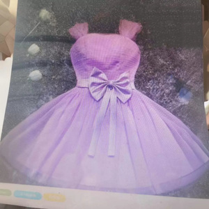 Purple Strapless Tulle A-Line Flower Girl Dress With Bowknot For Kids - Product Image 2