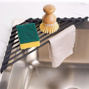 Escurridor de Platos Triangular para Fregadero, Escurridor Plegable Negro para Fregadero de Cocina - Product Image 2
