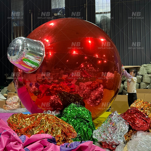 Event Decoration PVC Nightclub Inflatable <b>Balloon</b> Party Wedding Gold Silver Floating Sphere Mirror Ball <b>Customized</b> Colorful Gian - Product Image 1