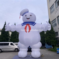 Modèle de personnage d'homme de guimauve de marine gonflable géant blanc pour la décoration publicitaire