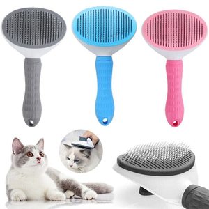Brosse à poils pour chiens et chats en caoutchouc écologique et acier inoxydable pour le nettoyage des poils longs - Product Image 1