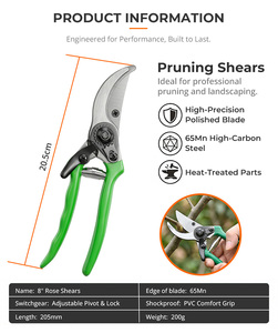 One99 High Carbon 65Mn Steel Bypass Garden Pruning Shears Aluminum Alloy Secateurs for Grape Vines Cutting Scissors Hand <strong>Pruners</strong> - Product Image 2