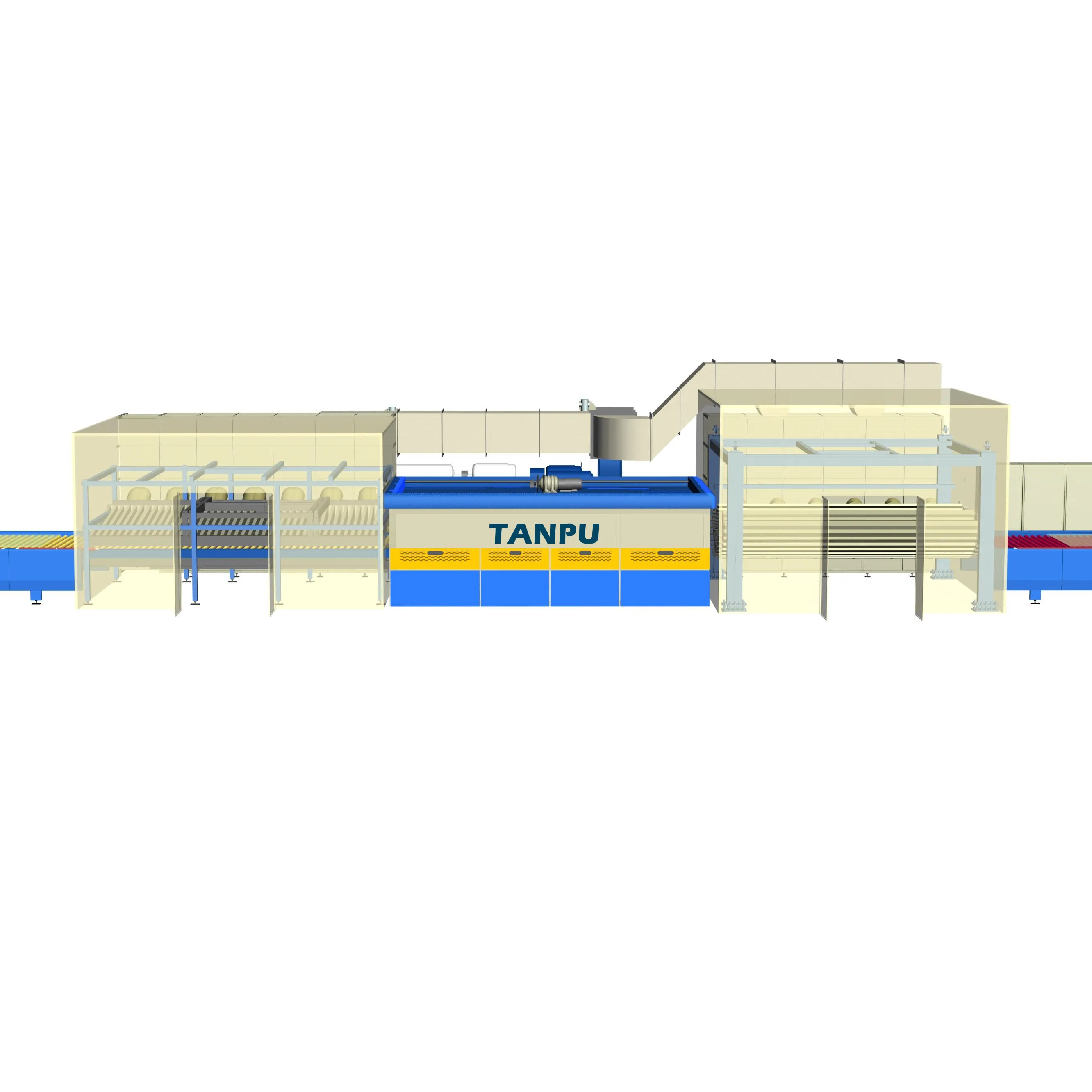 TANPU自動曲げガラス強化炉自動車用フロントガラス強化機