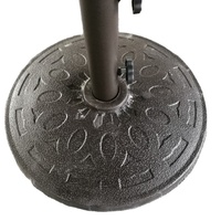Résistant, noir, Base en résine, pour les loisirs en plein air, Parasol, connecteur rond, avec poignées de transport, offre spéciale