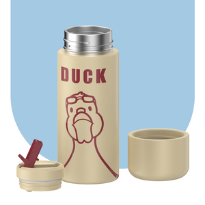 2024 New Cute 3d Printed Cup Straw Vacuum Style 600ml Insulated Water <b>Bottle</b> With Straw - Product Image 1