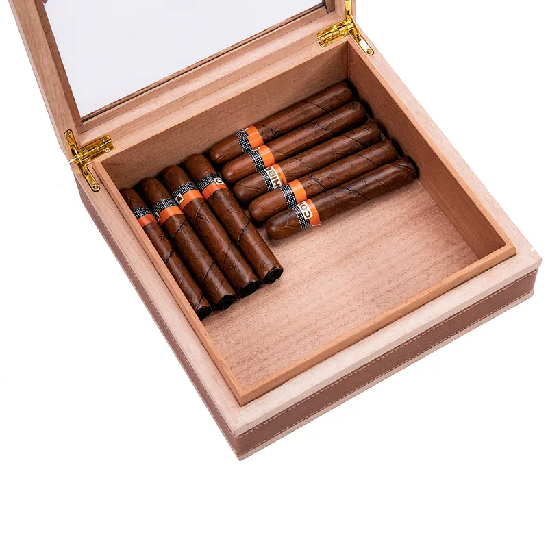 Sản Xuất Tại Trung Quốc Hộp Xì Gà Bằng Gỗ Bán Buôn Thương Hiệu Bằng Gỗ Humidor