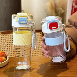 Bouteille d'eau Okay Crush Tritan, gourde sportive avec paille, gobelet en plastique portable pour l'école et les activités de plein air - Product Image 1