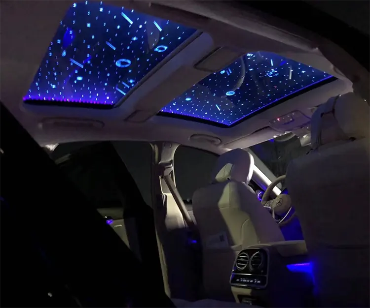 Kit universel de toit de voiture en forme d'étoile Led intérieur Starlight tête d'affiche de voiture romantique toit panoramique film de ciel étoilé