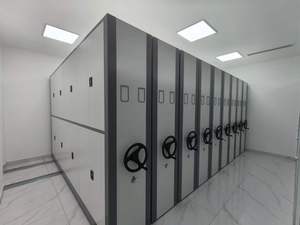 Étagères compactes mobiles en acier pour la bibliothèque de livres rares, stockage de collections spéciales, rayonnage compact en acier pour manuscrits et cartes - Product Image 4