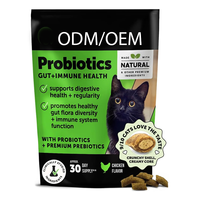 Complément alimentaire pour animaux de compagnie, comprimés à mâcher doux probiotiques et enzymatiques pour chiens et chats - Santé digestive et immunitaire, soutien OEM/ODM