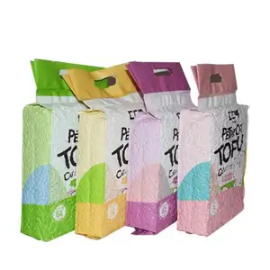 Пластиковый пакет с разноцветными гранулами, беспыльная смываемая унитаз для кошек, чистящие средства, 6 литров 2,5 кг, детский порошок для кошачьих туалетов